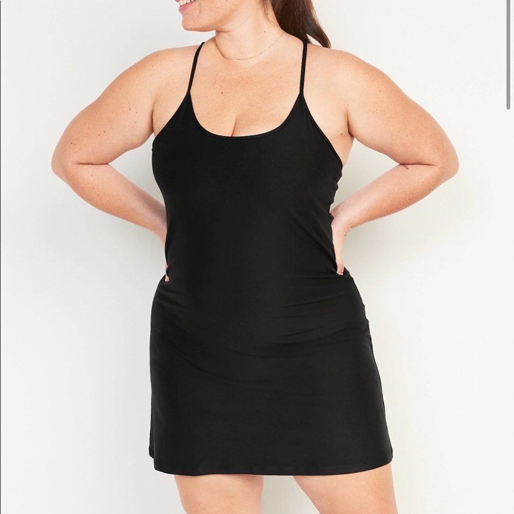 NWT Exercise Dress — Old Navy Performance Racer-Back Mini Swing Dress